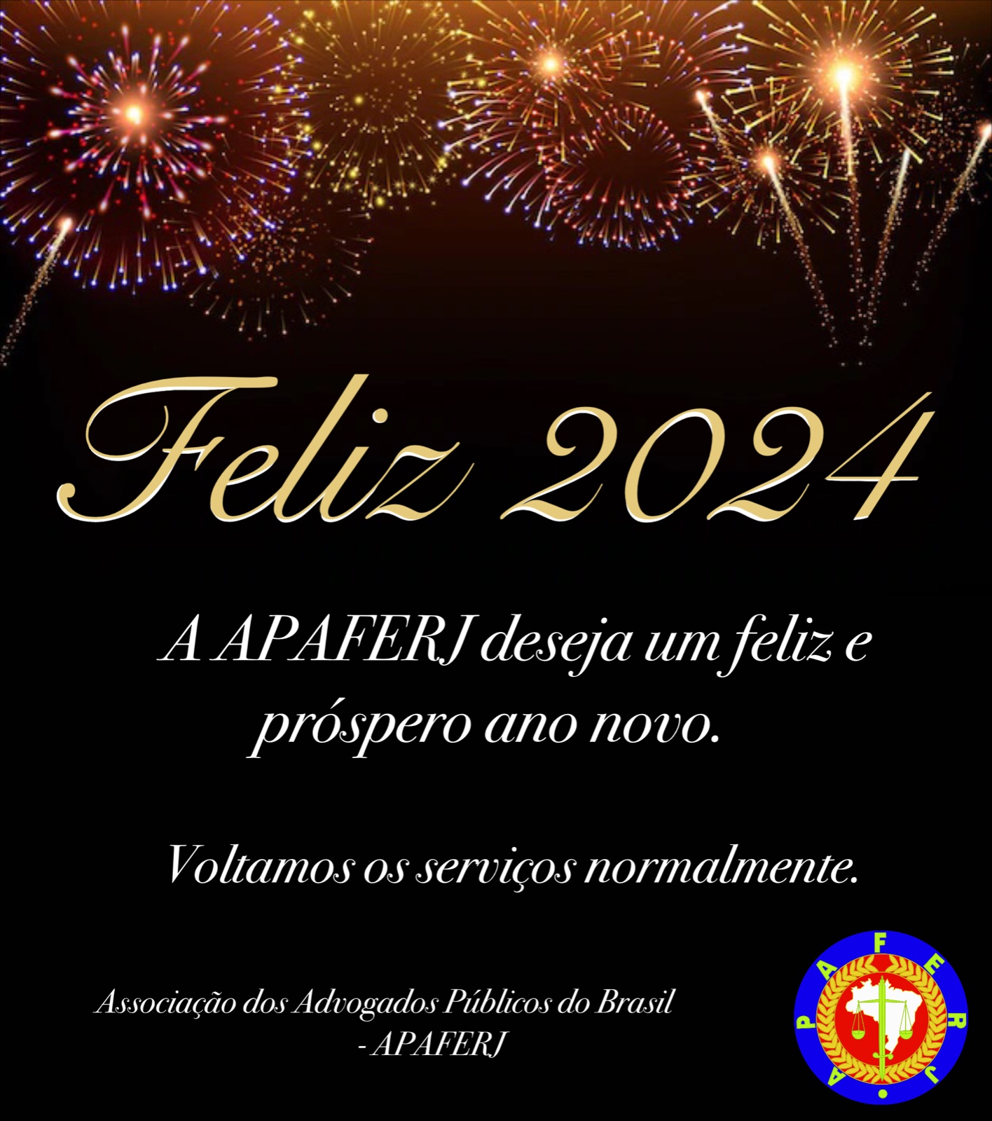 APAFERJ deseja boas festas !!!